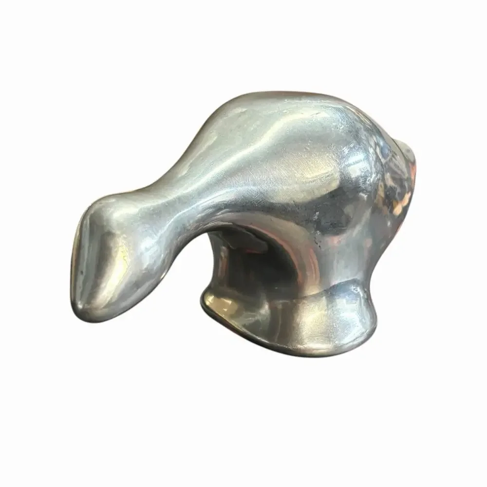 Vintage Hoselton Canada Abstract Aluminum Duck Sculpture Signed #458 MCM
